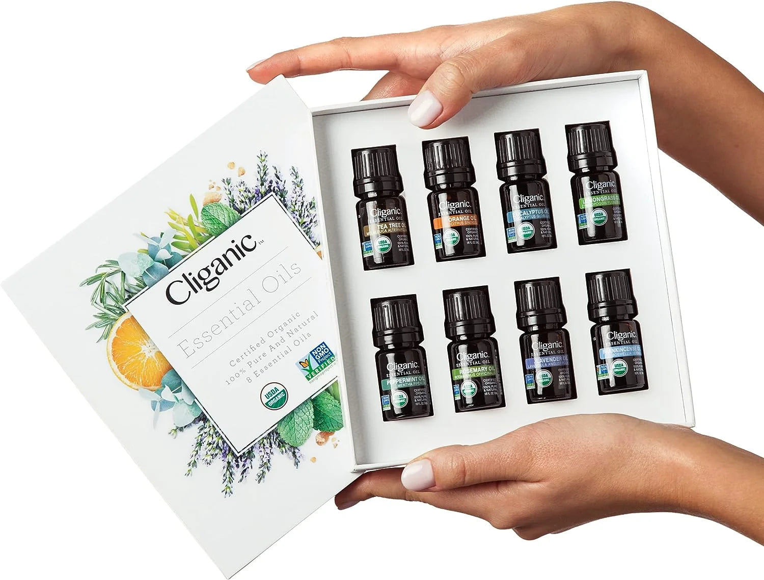 Organic Aromatherapy Set - Top 8 Essential Oils - 8X0.17Oz