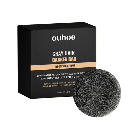 Beauty Clearance Gray Reverse Bar,Cover Gray Hair Bar Soap,Natural Hair Darkening Shampoo Bar for Coverage Gray Hair Soap,Gray White Hair Reverse Bar,Fast Natural Shampoo Bar so Black Free Size