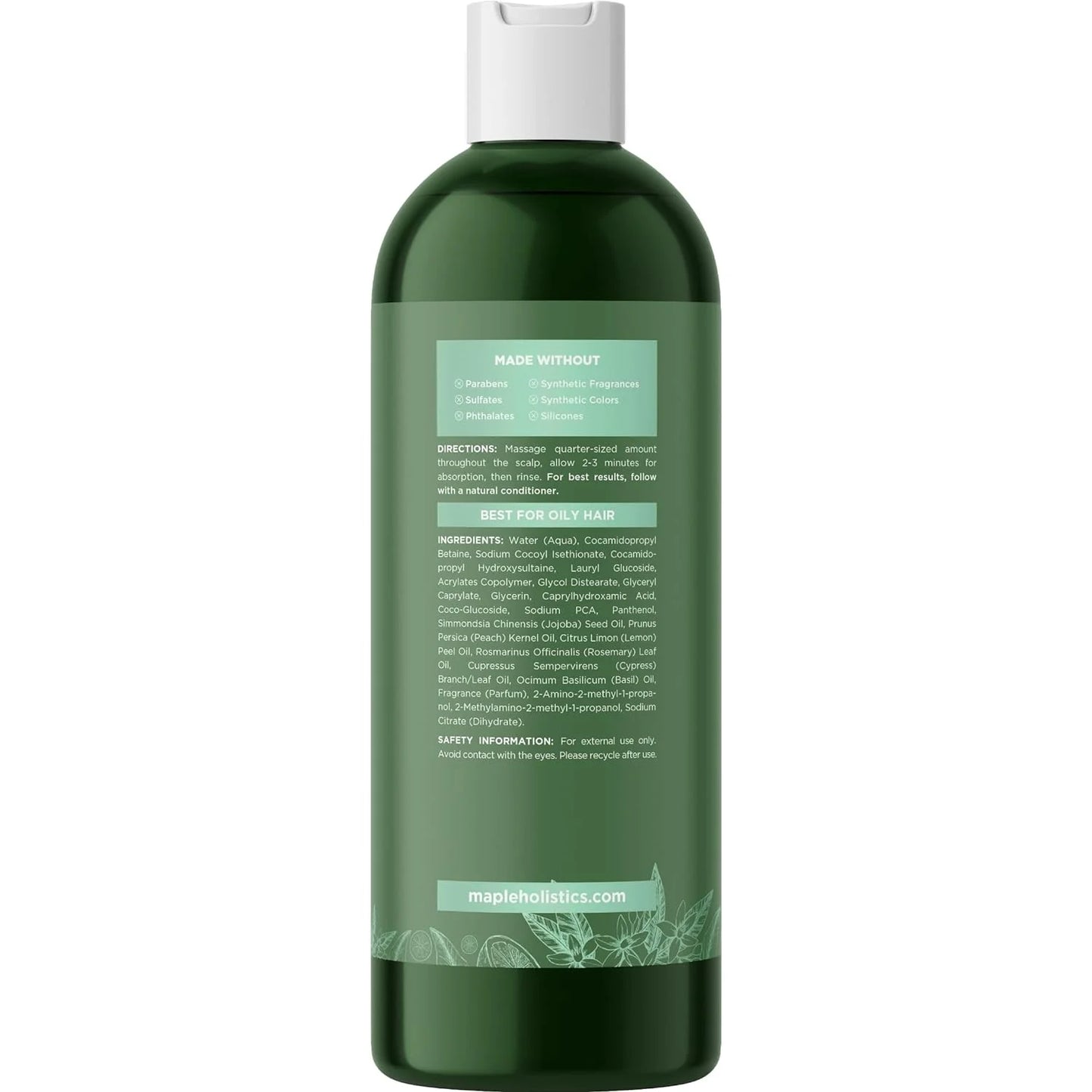 Clarifying Shampoo for Oily Hair and Scalp - Sulfate Free Shampoo for Men and Women with Rosemary Oil for Hair and Scalp Treatment - Oily Hair Shampoo for Oily Scalp Cleanser, 8 Fl Oz