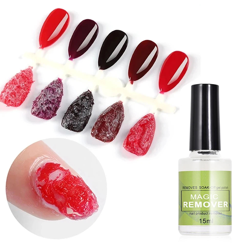 15Ml Magic Remover Nail Gel Polish Remover UV Gel Polish Delete Magic Burst Nail Gel Remover Semi Permanent Varnish Polish,Uyy