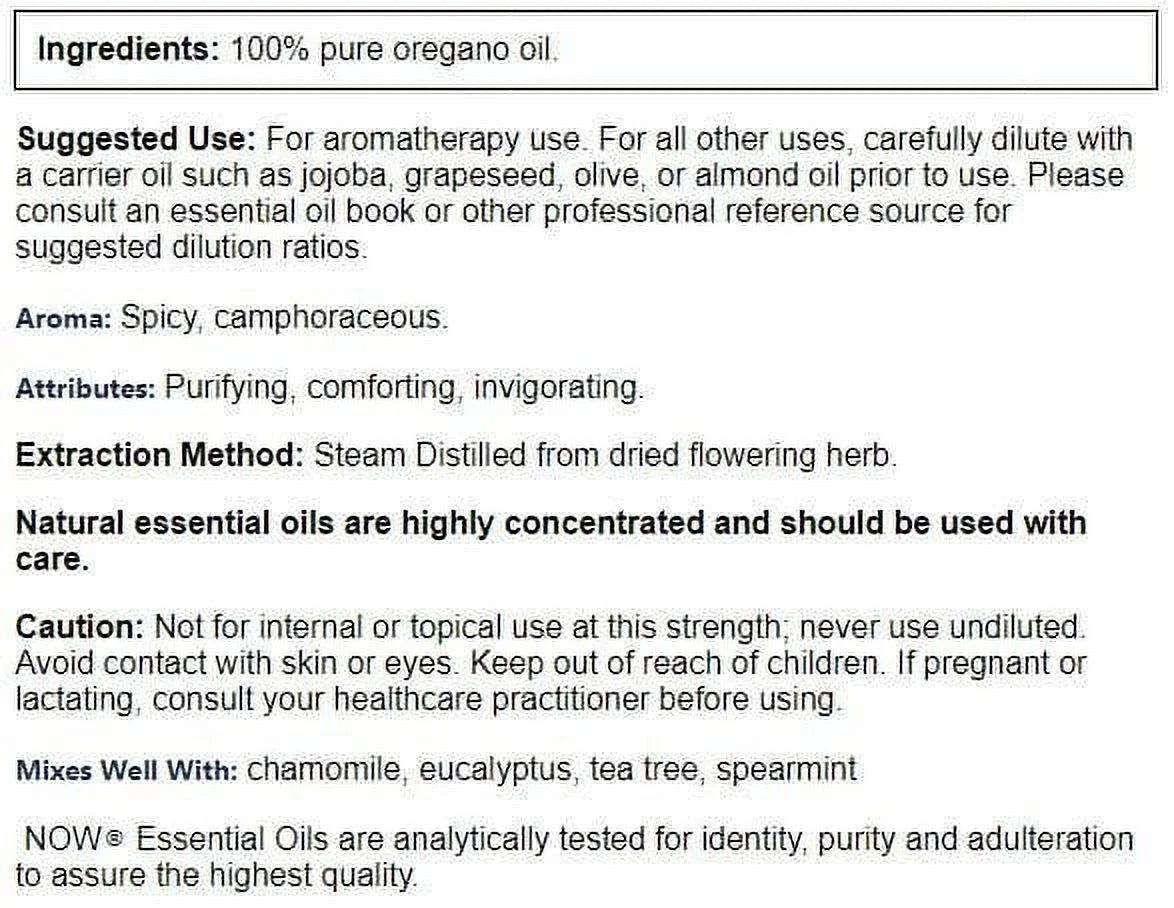 100% Pure Oregano Oil 2 Fl Oz Liq