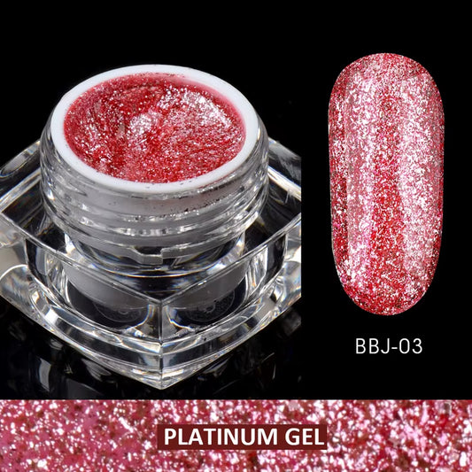 5G Glitter Gel Polish 12 Colors Hybrid UV Nail Gel Varnishes Shining Nail Platinum Gel Polish