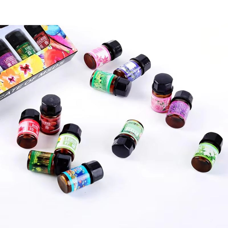 Essential Oil Set 12-Bottle 3Ml/0.13Oz Defuse Essential Oils Water-Soluble Natural Essential Oils for Diffuser Humidifier