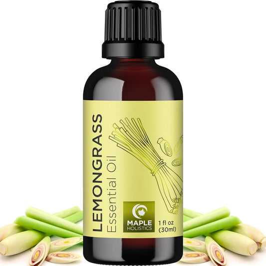 Pure Refreshing Lemongrass Essential Oil - Aromatherapy Lemongrass Oil for Hair Nails and Skin plus Potent Natural Aromatic Essential Oil for Diffusers for Home and Travel from