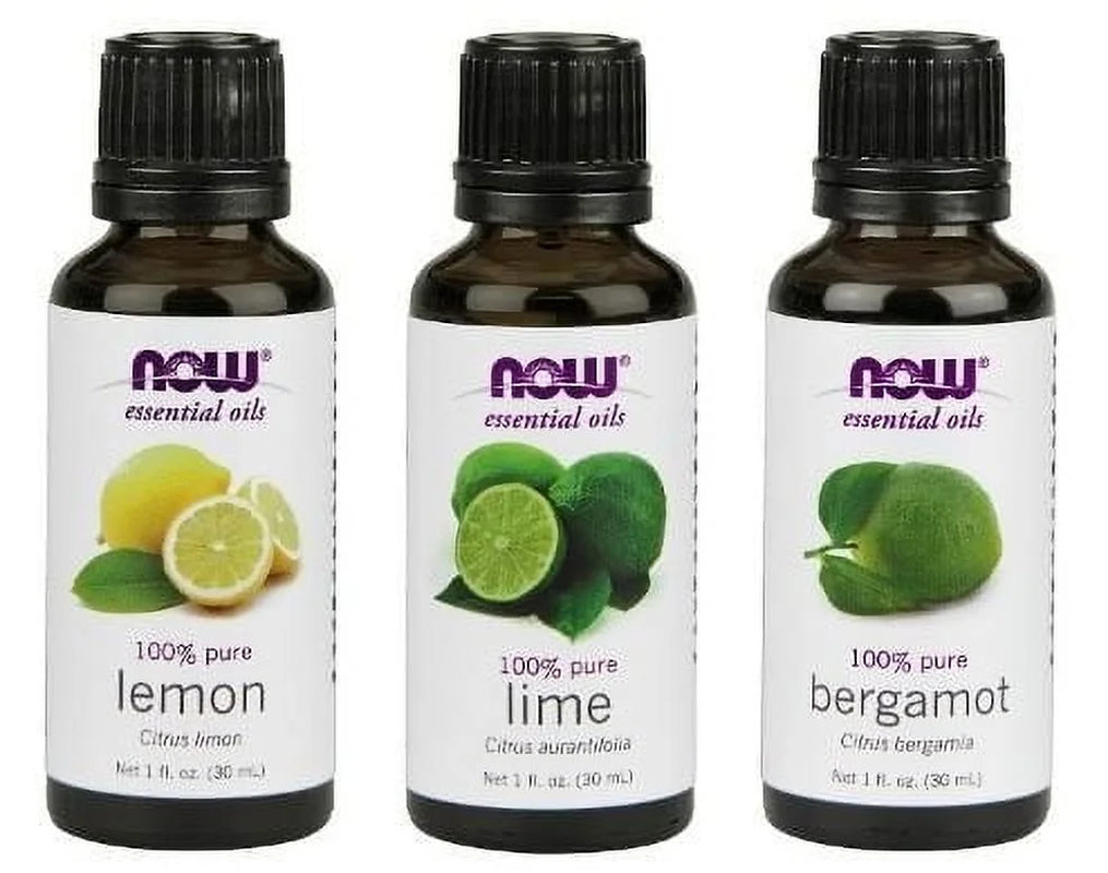 3-Pack Variety of  Essential Oils: Fulfill & Uplift- Lemon, Lime, Bergamot