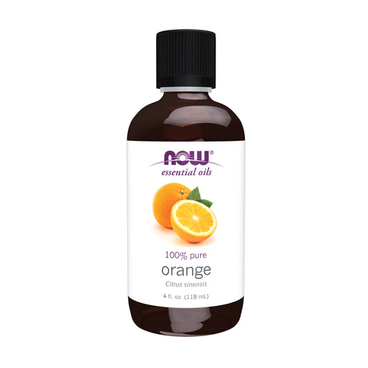 Essential Oils, Orange Oil, Uplifting Aromatherapy Scent, Cold Pressed, 100% Pure, Vegan, Child Resistant Cap, 4-Ounce