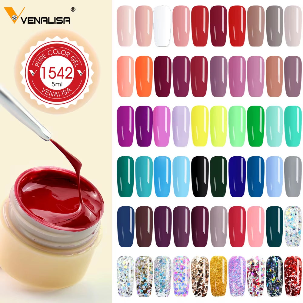 60Pcs/Kit  Painting Gel 5Ml Pot Full Coverage New Arrival Mud Gel Creamy Gel Solid Color Soak off UV LED Nail Gel Kit