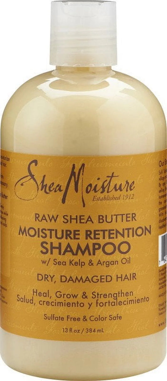 Moisture Retention Daily Shampoo with Raw Shea Butter for All Hair Types, 13 Fl Oz