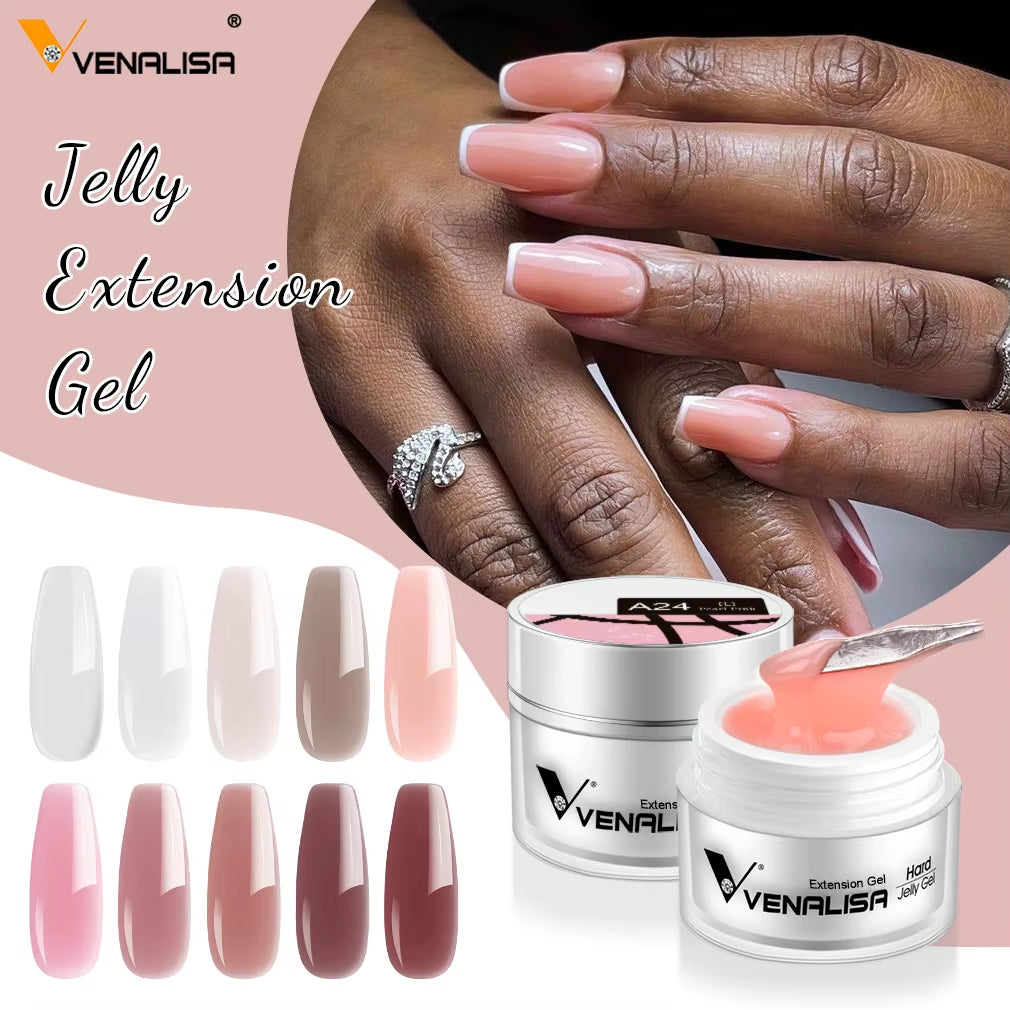 50Ml Jelly Gel Clear Nude Pink Camouflage Gel Nail Extend UV LED Poly Nail Gel Nail Art Manicure Acrylic Gel