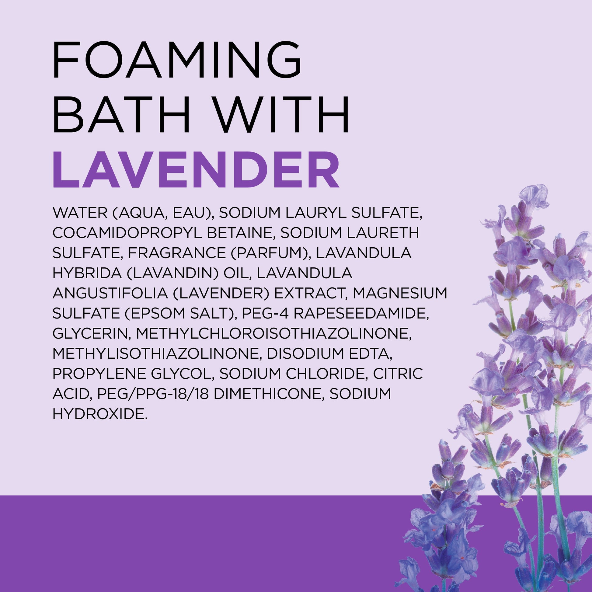 Foaming Bath with Pure Epsom Salt, Soothe & Sleep with Lavender, 34 Fl Oz