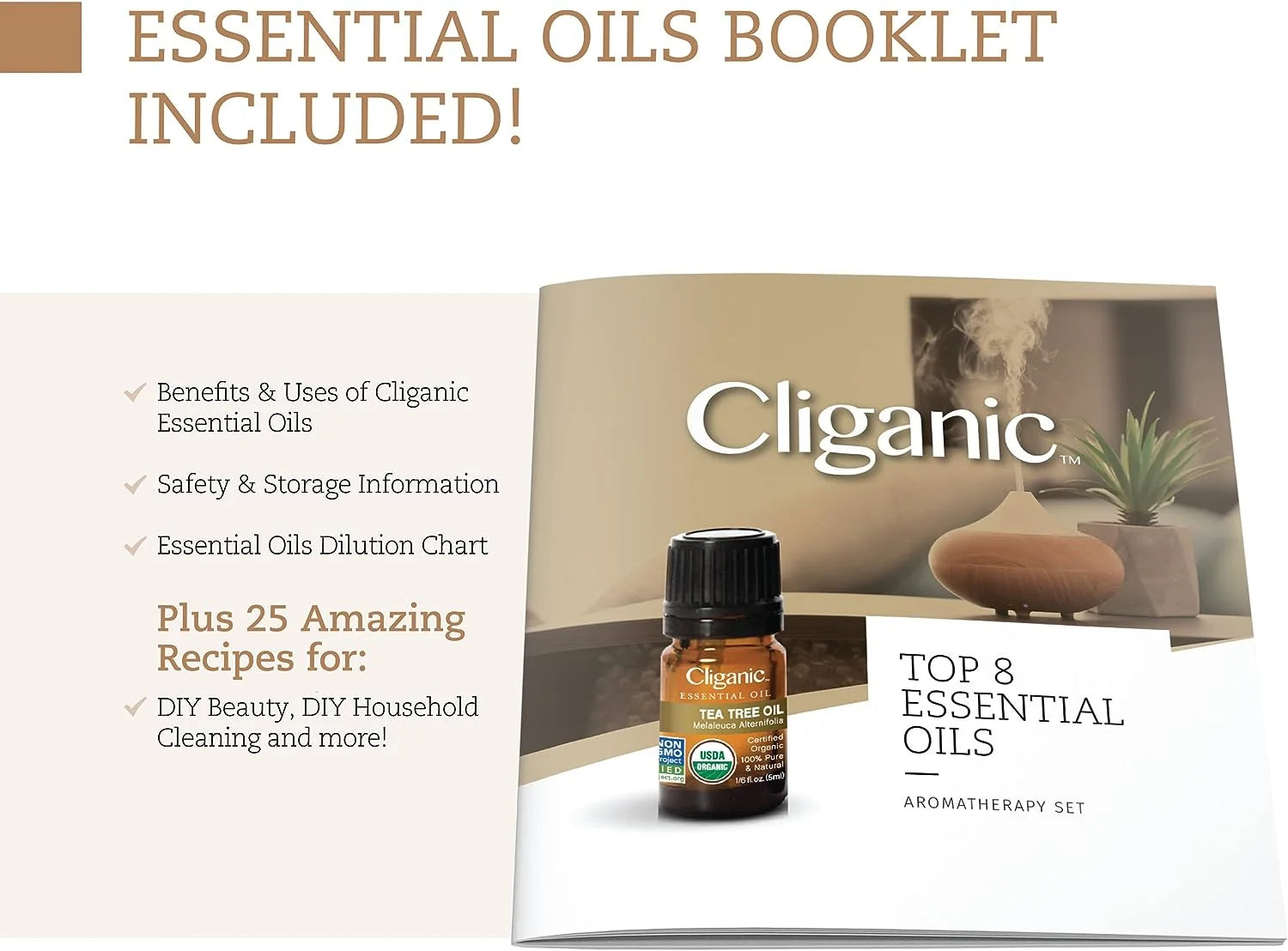 Organic Aromatherapy Set - Top 8 Essential Oils - 8X0.17Oz