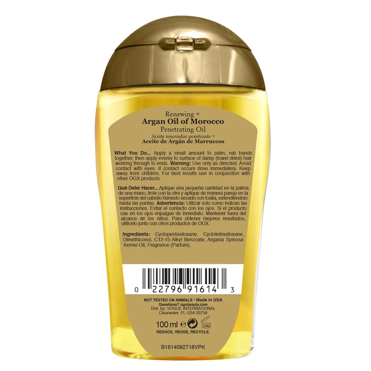 Renewing + Argan Oil of Morocco Penetrating Hair Oil Treatment, 3.3 Oz