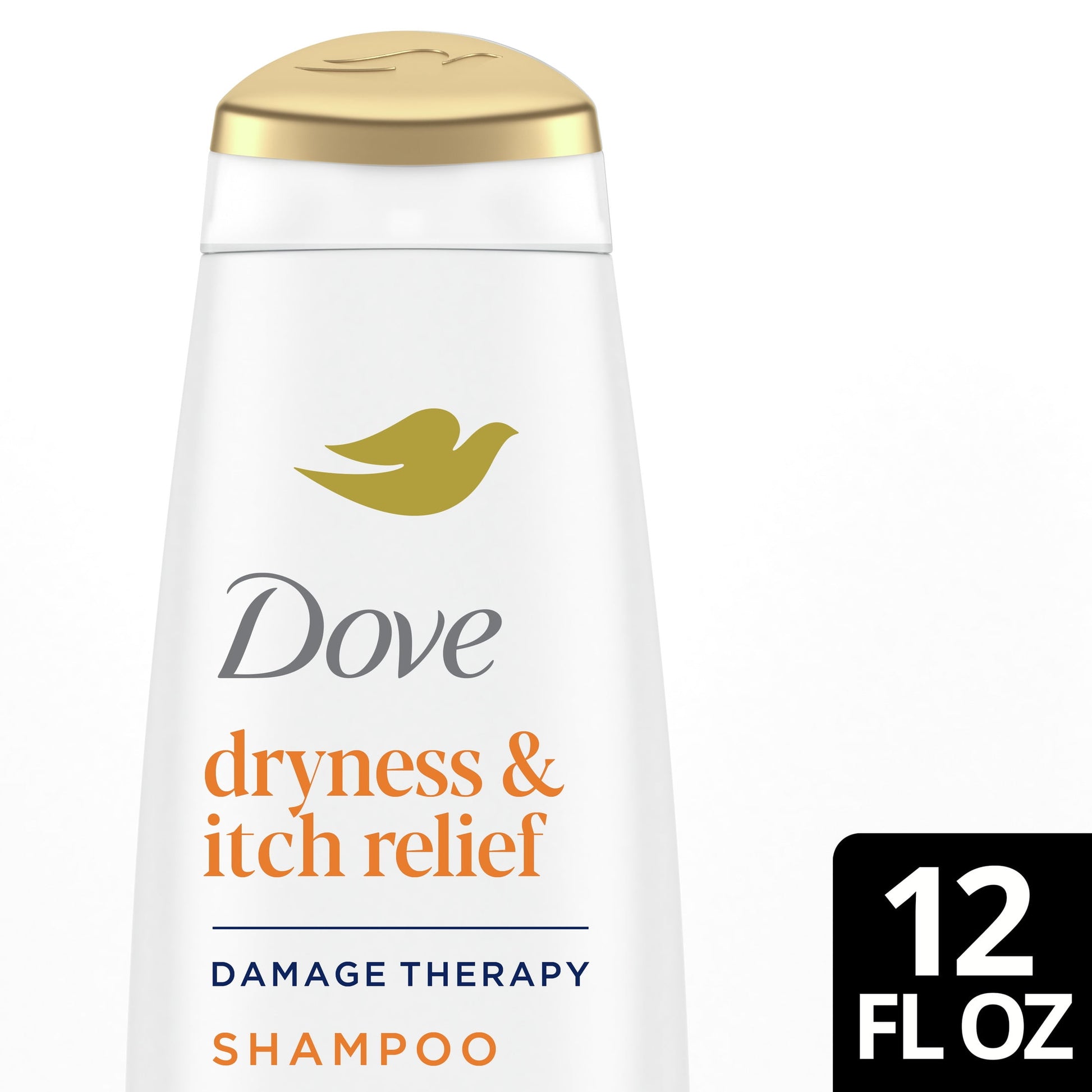 Damage Therapy Derma Anti-Dandruff Shampoo for Flaky Scalp Dryness + Itch with Pyrithione Zinc & Coconut Oil, 12 Oz