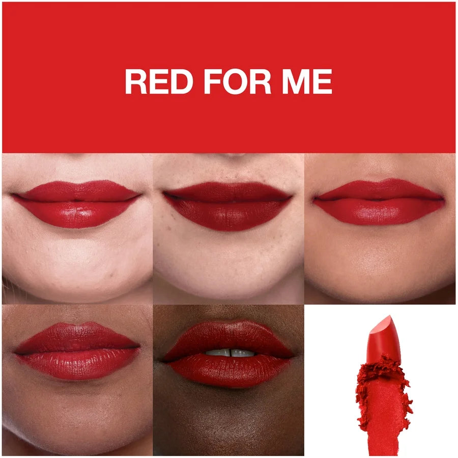 Color Sensational Made for All Lipstick, Red for Me, Matte Red Lipstick, 0.15 Oz.